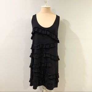 Juicy Couture Black Ruffle Tank-top Dress
